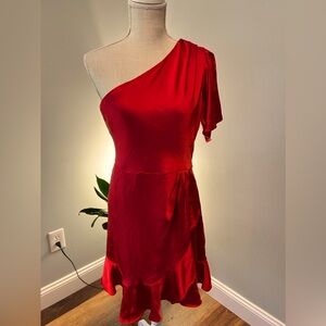 Satin off shoulder dress sz M